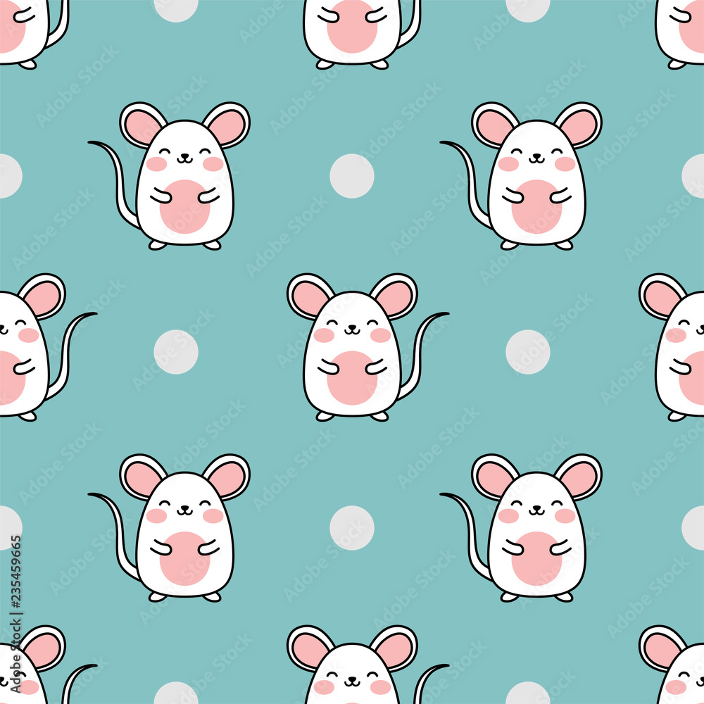 Mouse pattern, Cute cartoon mice seamless pattern background, vector illustration Mouse pattern, Cute cartoon mice seamless pattern background, vector illustration