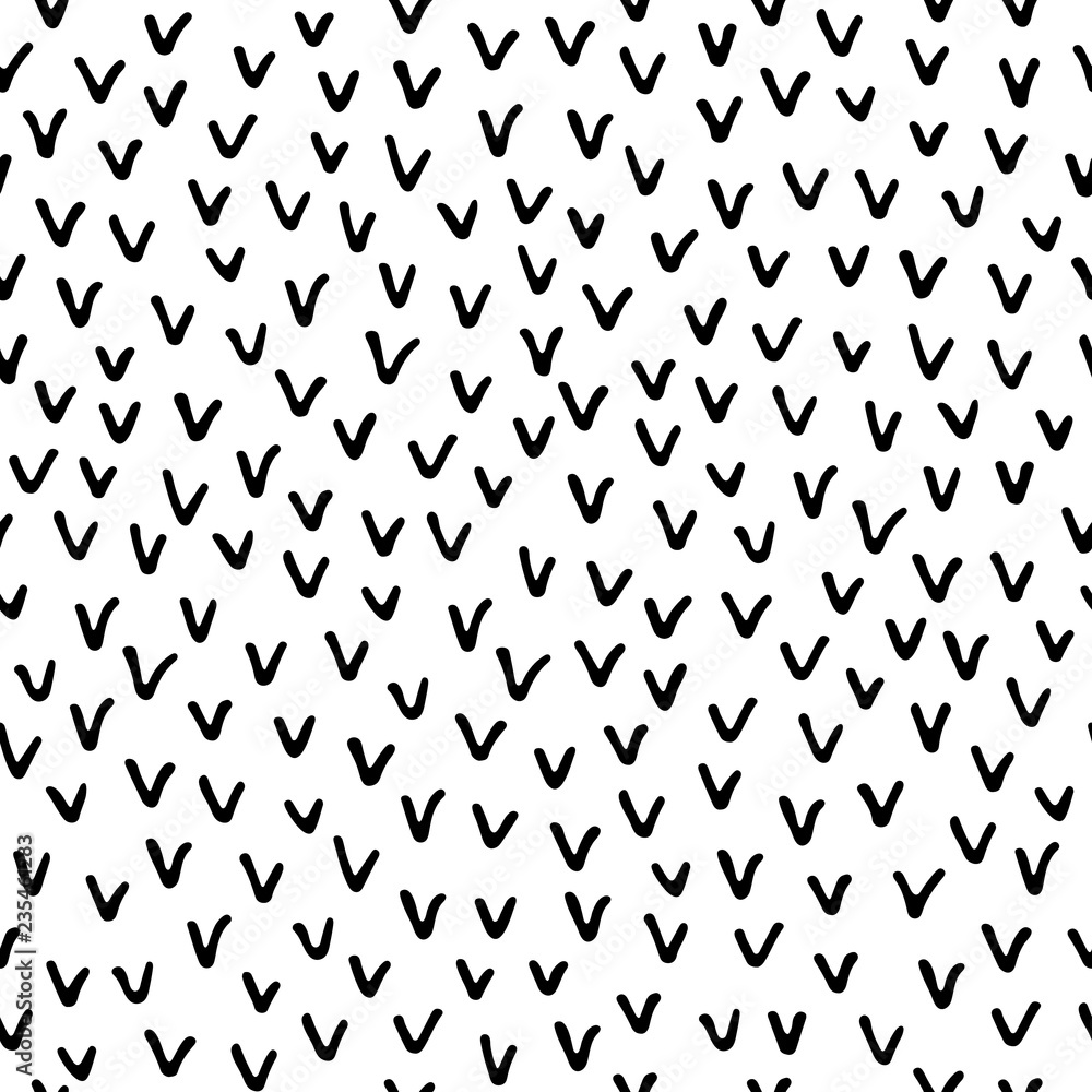seamless pattern with hand drawn checkmarks