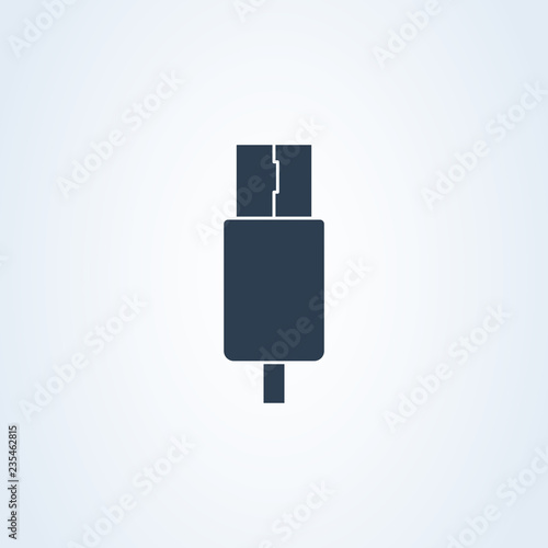 vector usb type-c and usb-c icon. universal cable adapter