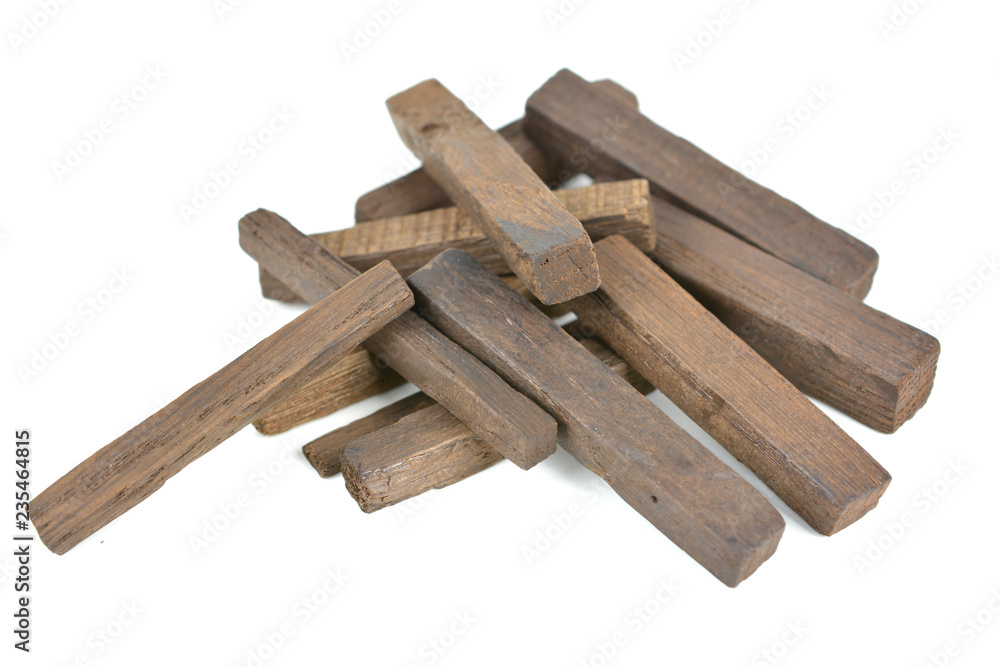 oak chips for alcohol refining isolated on white background oak chips for alcohol refining isolated on white background