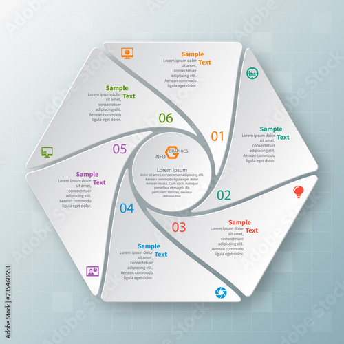 Abstract 3D Paper Infographics. Business template .Vector illustration