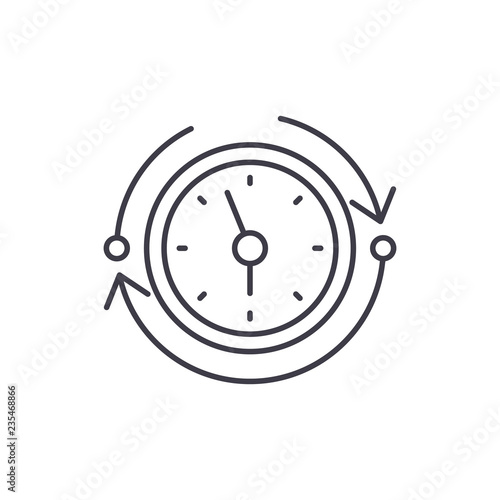 Temporary reserves line icon concept. Temporary reserves vector linear illustration, sign, symbol