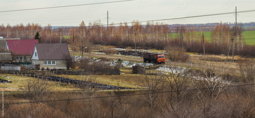 rural autumn panorama