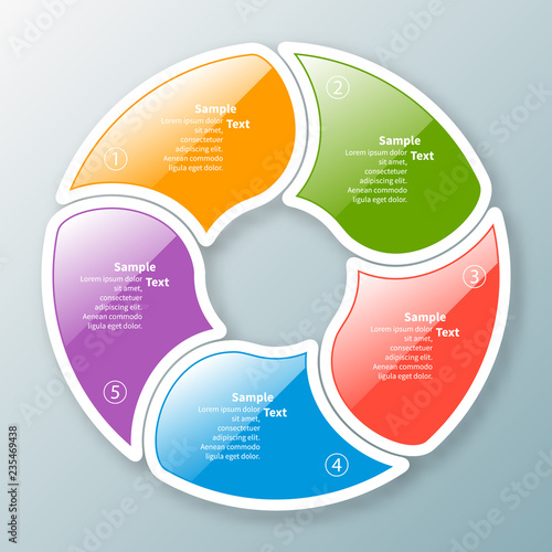 Abstract 3D Paper Infographics. Business template .Vector illustration