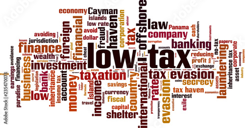 Low-tax word cloud