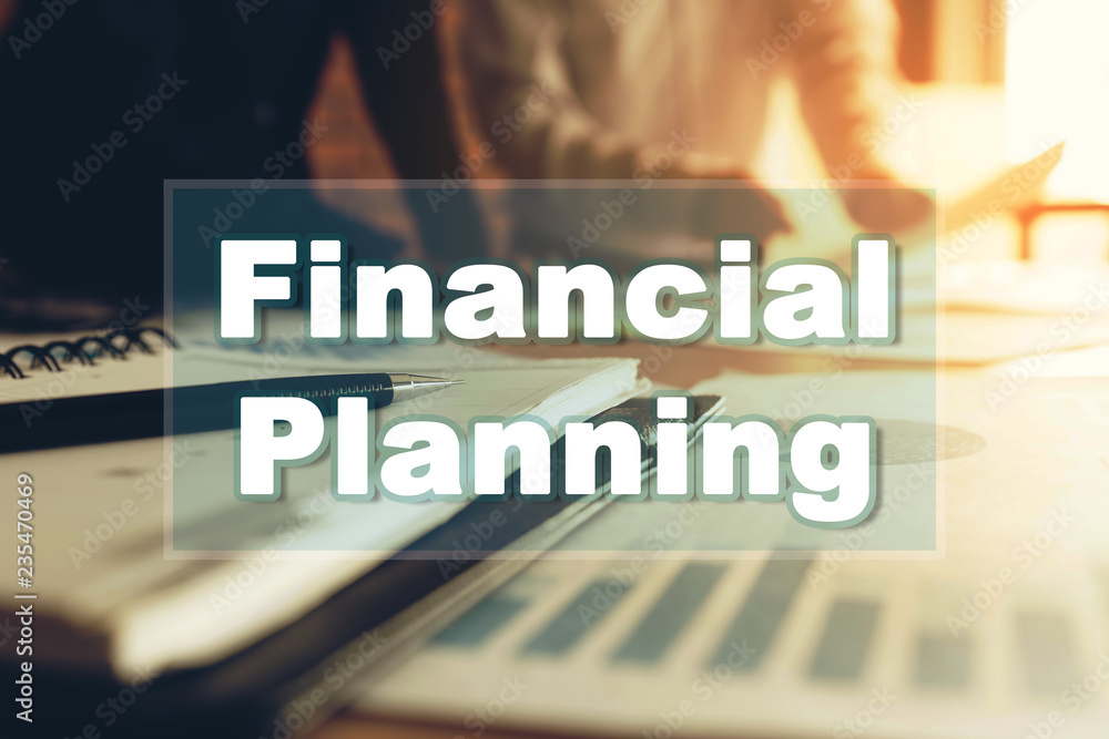 Fototapeta premium Two people discussion with table and expert advice financial planning.