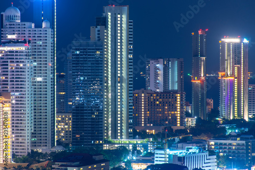 Pattaya City skyline beautiful sea view.