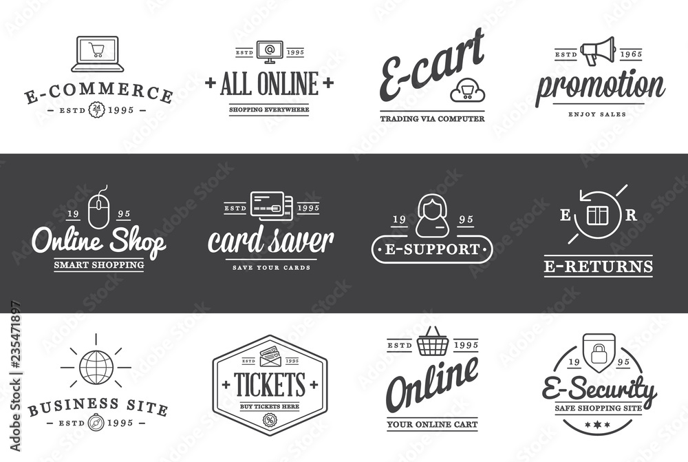 Set of Vector E-Commerce Icons Shopping and Online can be used as Logo or Icon in premium quality Set of Vector E-Commerce Icons Shopping and Online can be used as Logo or Icon in premium quality