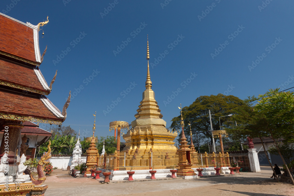 Naklejka premium Buddhist temple in Pa sang Lamphun , Thailand