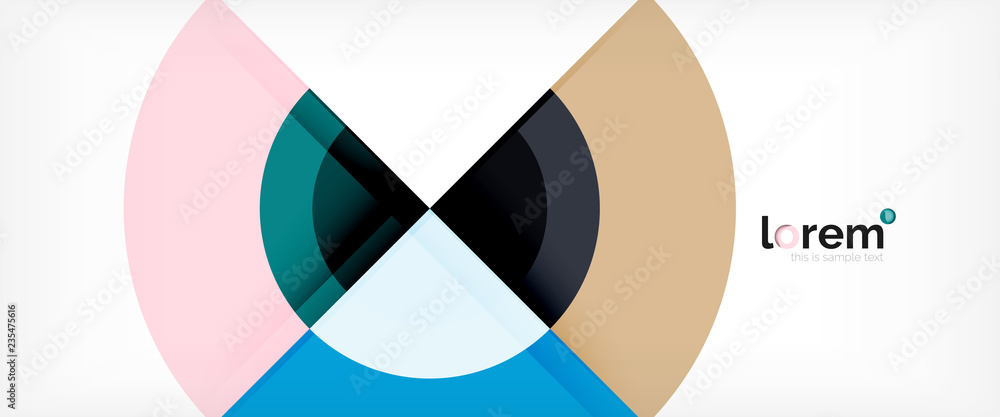 Obraz premium Multicolored round shapes abstract background