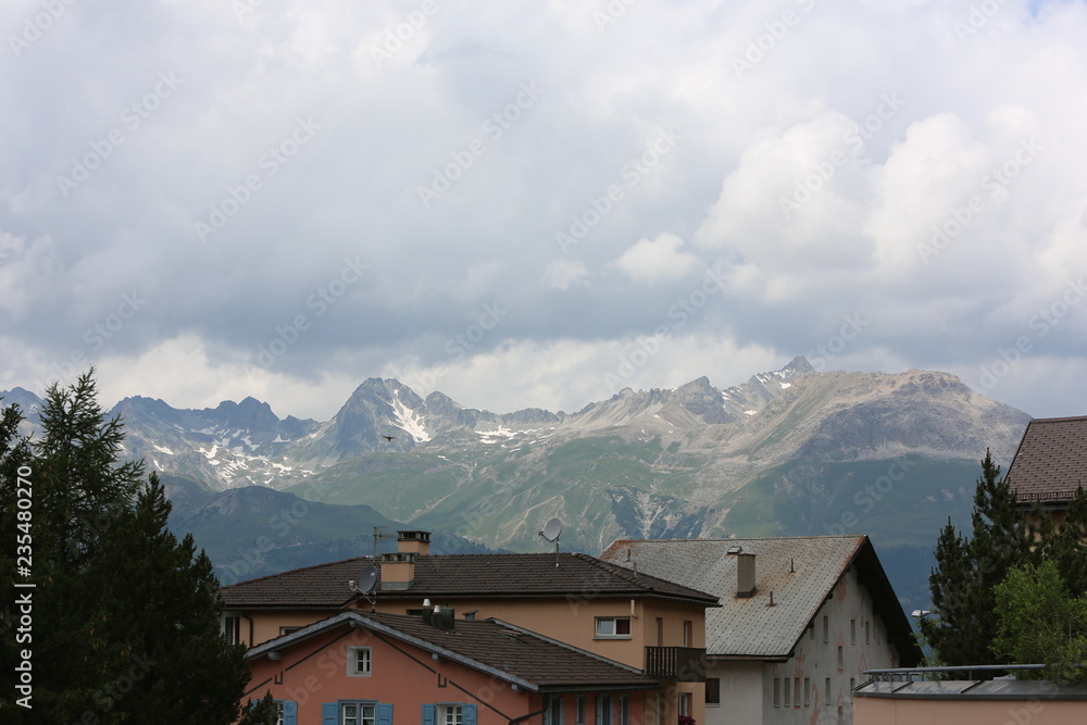 gletscher in der Schweiz in Saas Fee im Sommer