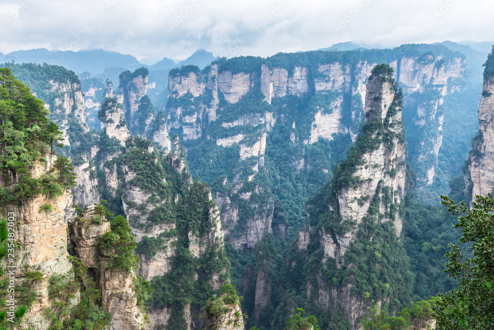 Landscape of Zhangjiajie National Forest Park, UNESCO World Heritage Site, Wulingyuan, Hunan, China