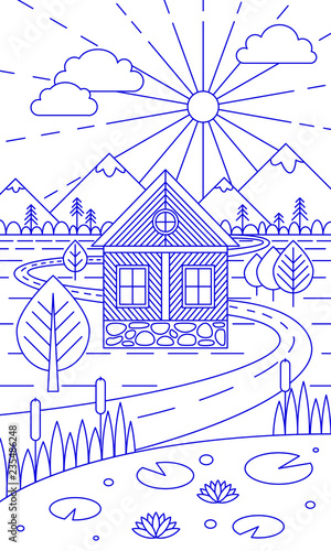 house in mountains