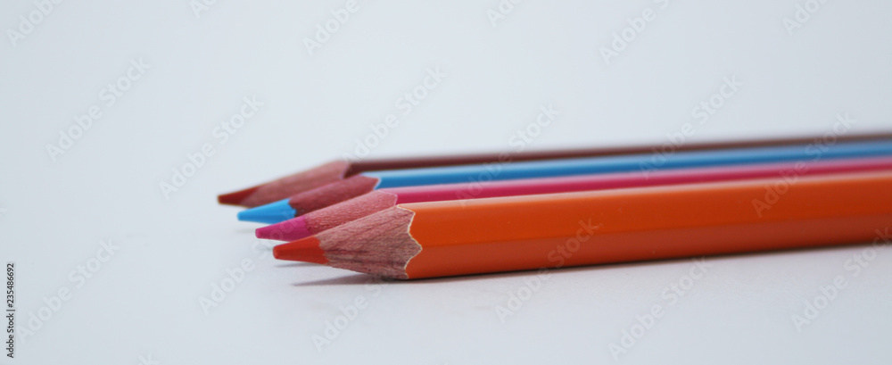 Fototapeta premium PENCILS IN LINE