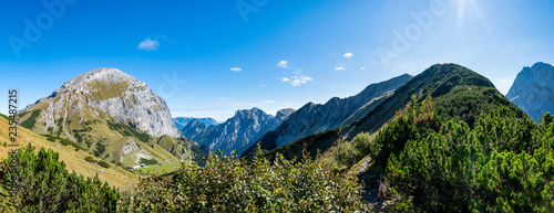 panorama of mountains to walk in
