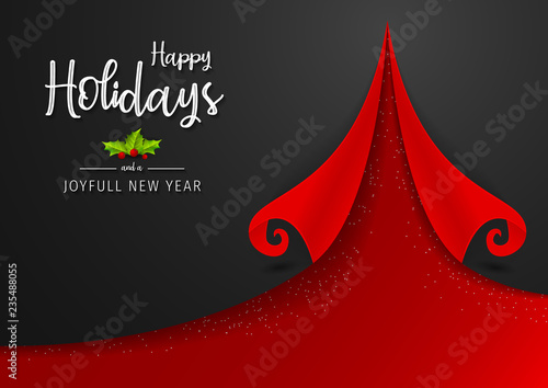 Happy Holidays and Joyful New Year Greeting Card. Happy Holidays and Joyful New Year Vector Design.