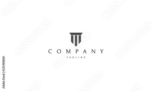 Black columns vector logo image