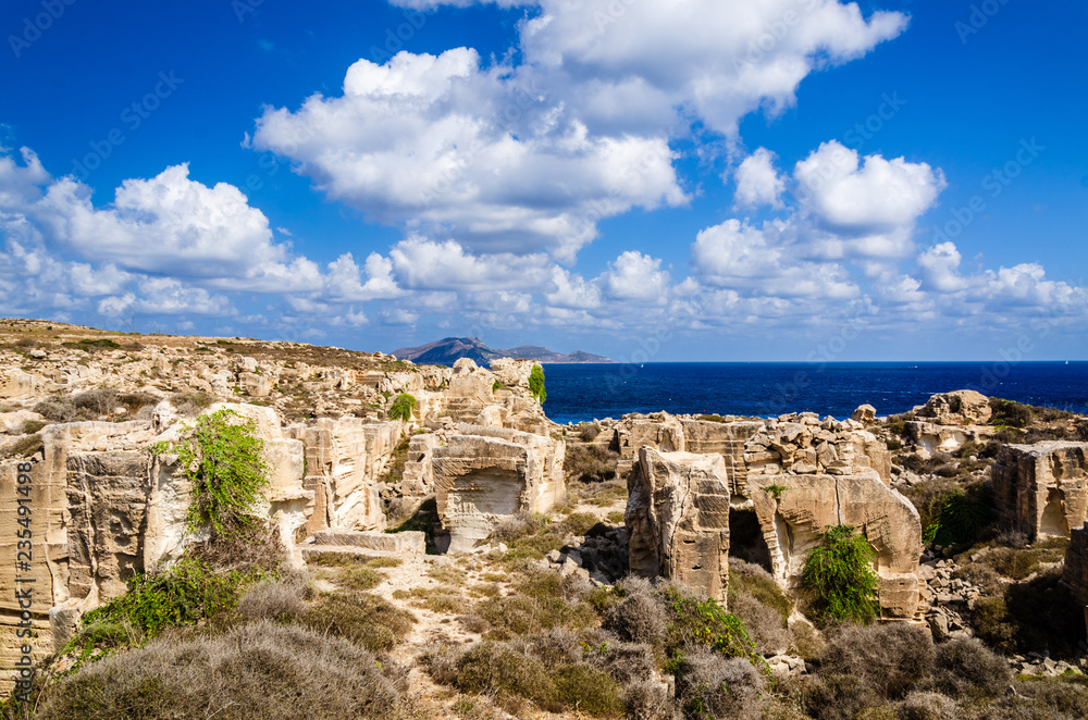 Landscape Sicily sea and rocks