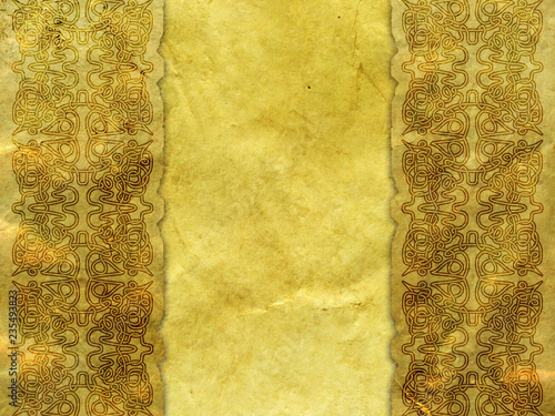 Old paper with celtic pattern