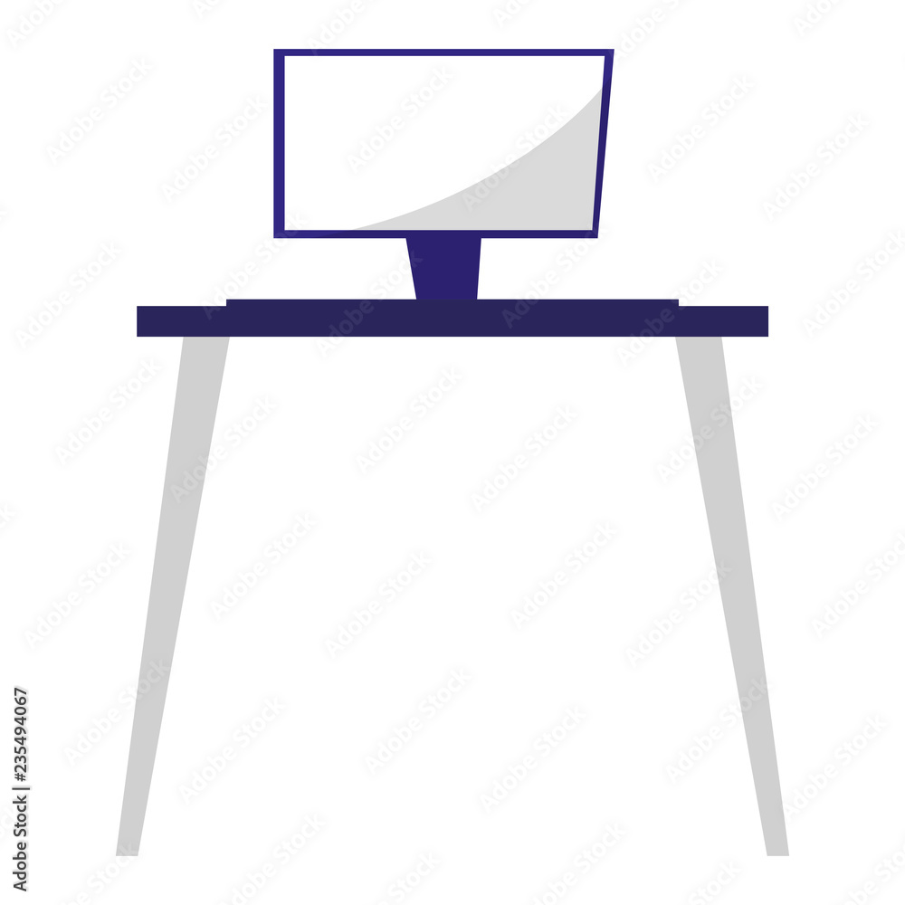 Fototapeta premium office workplace with desk and desktop scene