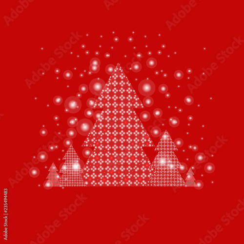 Xmas Postcard With Firtree