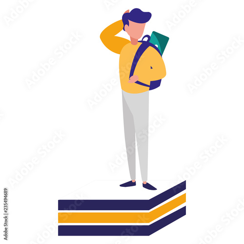 young man modeling character