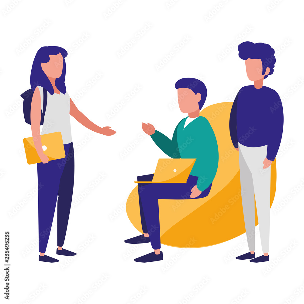 young business people in the sofa young business people in the sofa