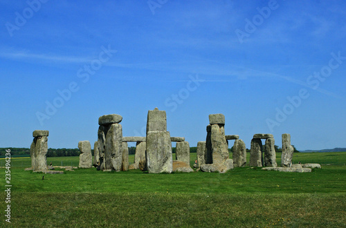 Stonehenge an ancient prehistoric stone monument near Salisbury, Wiltshire, UK photo