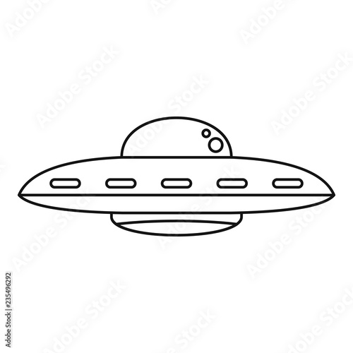 Ufo cosmic ship icon. Outline ufo cosmic ship vector icon for web design isolated on white background