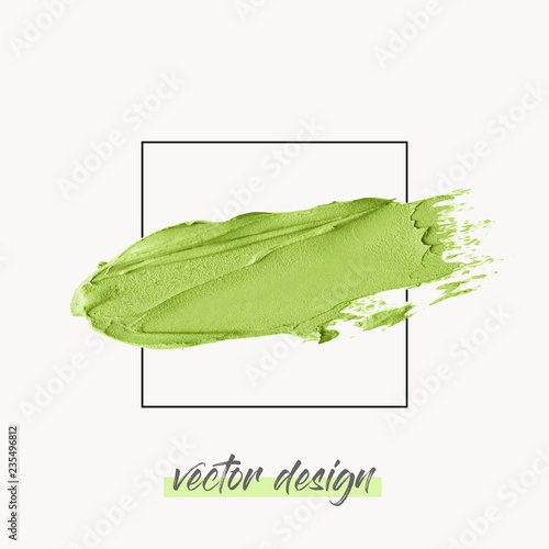 Make-up stroke over frame on isolated background vector 