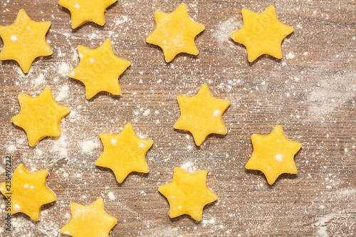 Baking ingredients for Christmas cookies