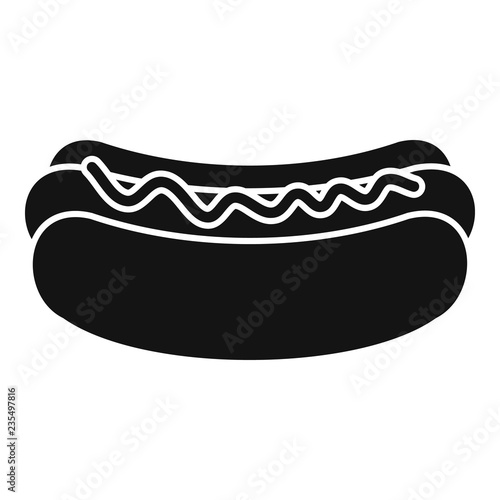 Hot dog icon. Simple illustration of hot dog vector icon for web design isolated on white background