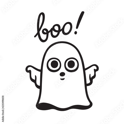 Cartoon ghost drawing