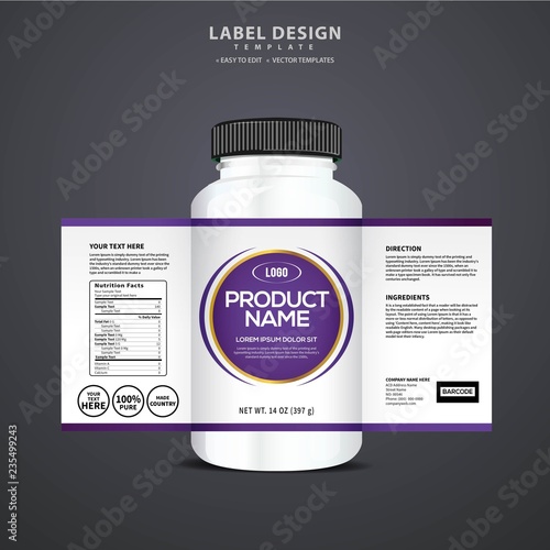 Bottle label, Package template design, Label design, mock up design label template