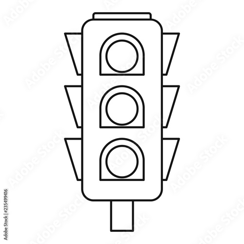 Road cross traffic lights icon. Outline road cross traffic lights vector icon for web design isolated on white background