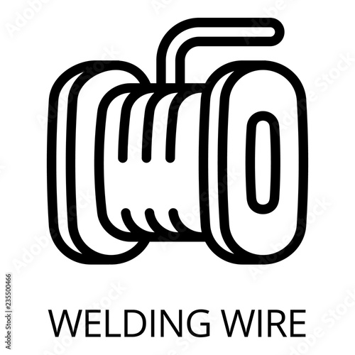 Welding wire icon. Outline welding wire vector icon for web design isolated on white background