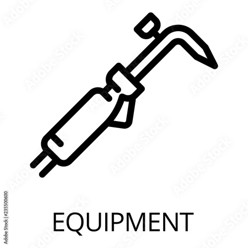 Gas welding equipment icon. Outline gas welding equipment vector icon for web design isolated on white background