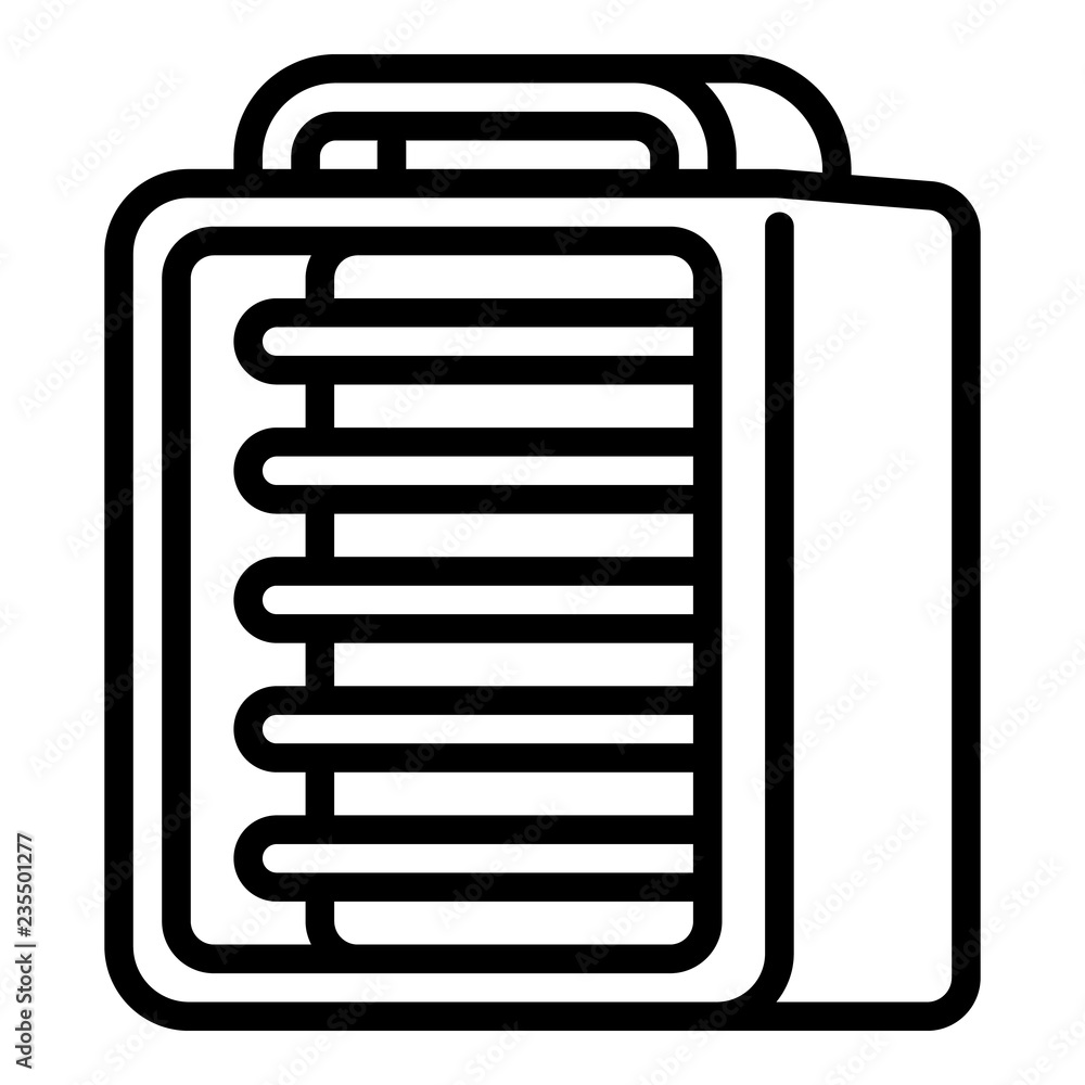Ir electric heater icon. Outline ir electric heater vector icon for web design isolated on white background Ir electric heater icon. Outline ir electric heater vector icon for web design isolated on white background