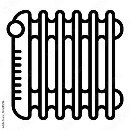 Oil home heater icon. Outline oil home heater vector icon for web design isolated on white background