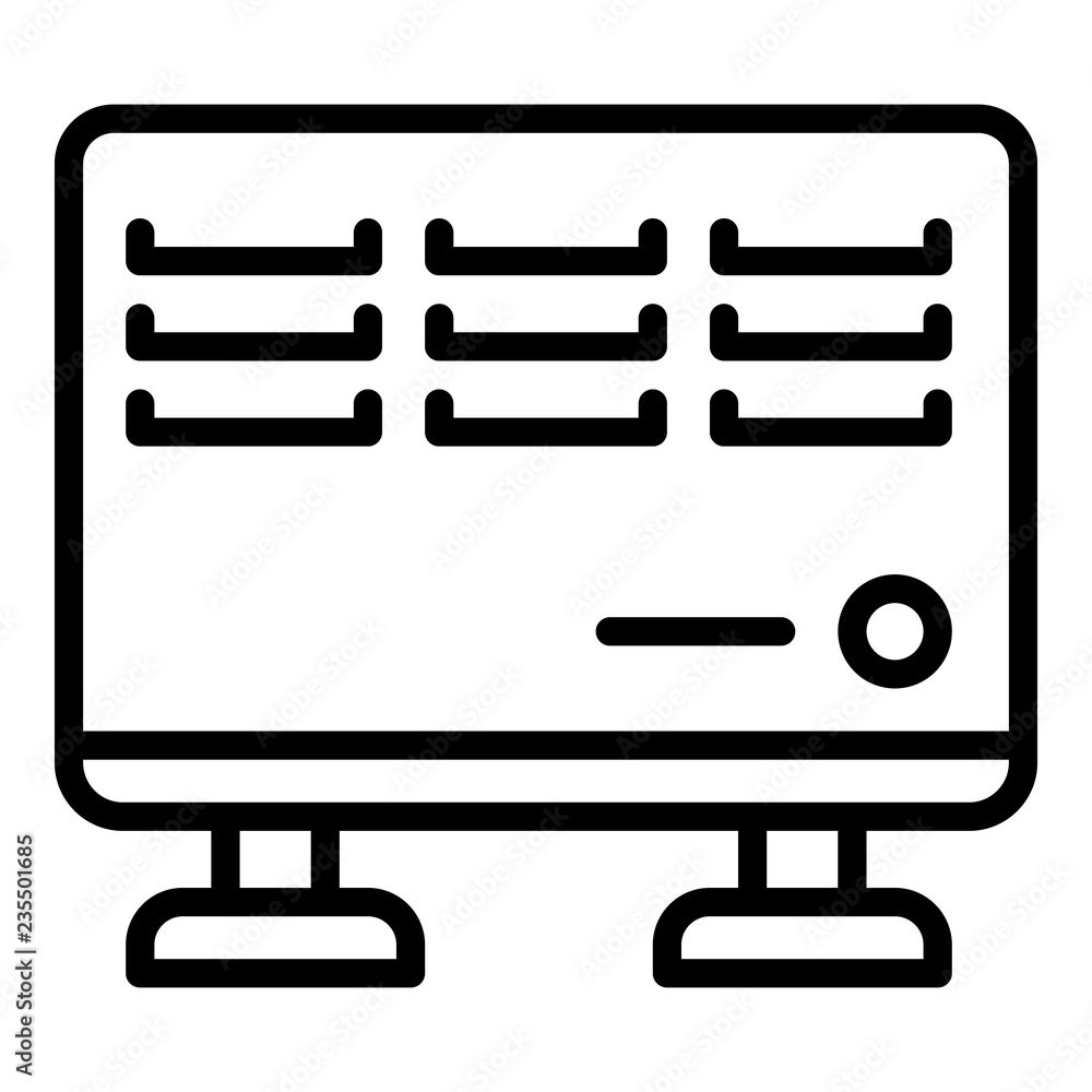 Room metal heater icon. Outline room metal heater vector icon for web design isolated on white background Room metal heater icon. Outline room metal heater vector icon for web design isolated on white background