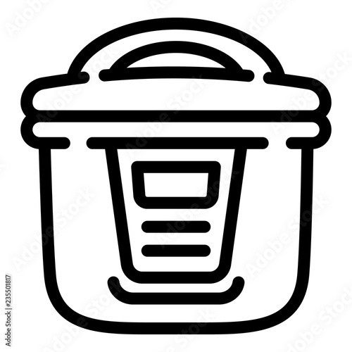 Multicooker icon. Outline multicooker vector icon for web design isolated on white background