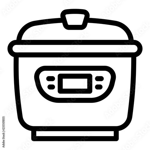 Modern multicooker icon. Outline modern multicooker vector icon for web design isolated on white background