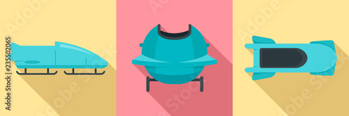 Fotografia Bobsleigh icon set