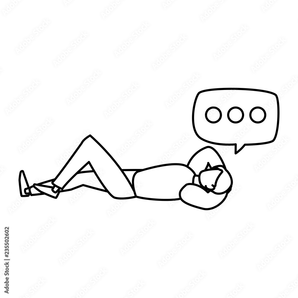 young man relaxing in the floor young man relaxing in the floor
