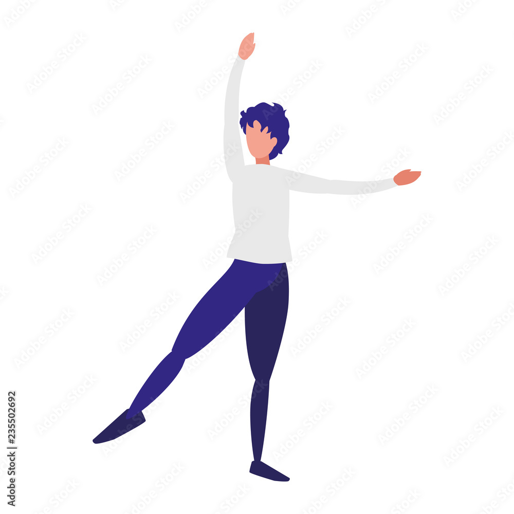 Fototapeta premium young man practicing exercice