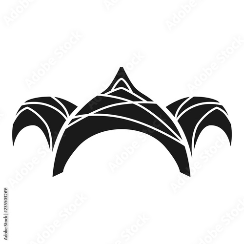 Sunshade tent icon. Simple illustration of sunshade tent vector icon for web design isolated on white background