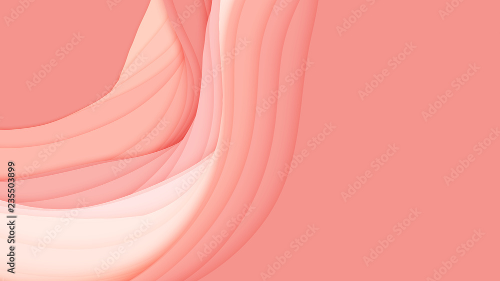Vector 3D abstract background with paper cut shape. Colorful pink ...