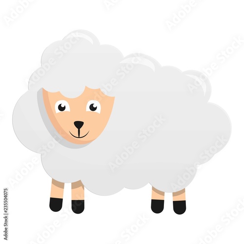 Domestic sheep icon. Cartoon of domestic sheep vector icon for web design isolated on white background
