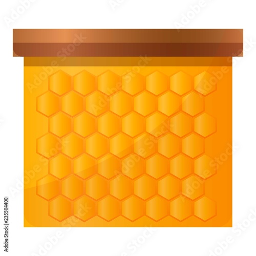 Honey frame icon. Cartoon of honey frame vector icon for web design isolated on white background