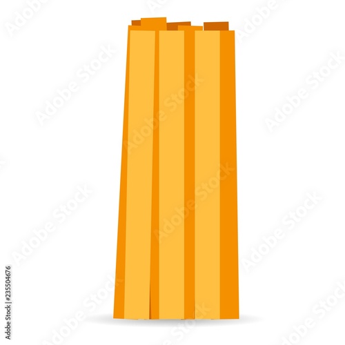 Fettuccine pasta icon. Cartoon of fettuccine pasta vector icon for web design isolated on white background